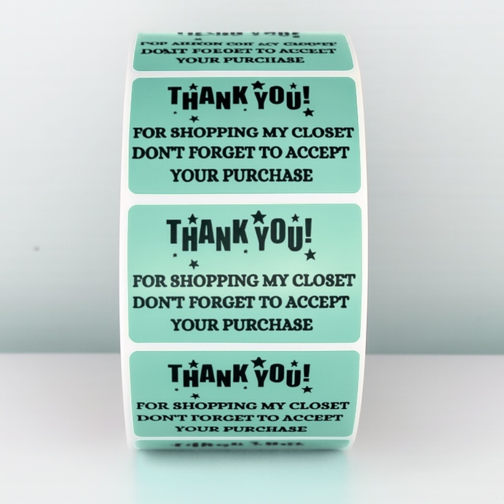Thank You Sticker for Poshmark Closet Reminder to Accept Order Packaging label